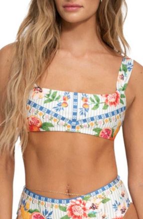 Agua Bendita Sele Basket Bikini Top in Blue at Nordstrom, Size X-Large