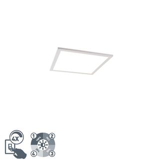 QAZQA Moderno Plaf&oacute;n Blanco 40 Cm Con Led Regulable En 4 Pasos - Liv Pl&aacute;stico /acero Cuadrada Incluye Led Max. 1 X 30 Watt - Qazqa