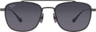 Maui Jim Kahana Neutral Grey Navigator Unisex Sunglasses GS640-17 53
