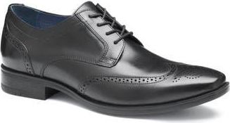 Johnston & Murphy Gibbons Wingtip Derby in Black Full Grain at Nordstrom Rack, Size 10.5