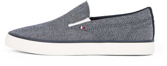 Tommy Hilfiger Mens Slip-On Vulcanised Trainers, Blue (Desert Sky), 8