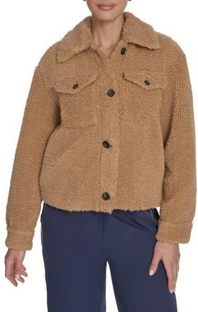Levi's Faux Shearling Shacket in Chestnut at Nordstrom Rack, Size Medium