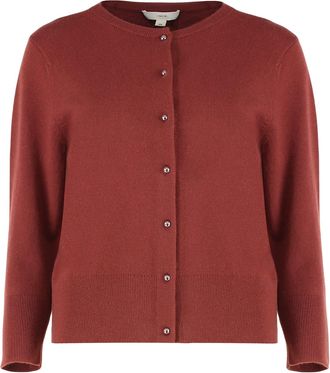 Vince Red Dark Cardigan, Elegant And Versatile