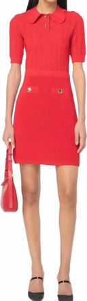 Pinko Equiseto Knitted Dress In Red