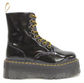 Dr. Martens Vegan Jadon Max Oxford Leather Womens Ankle Boots - Black - Size:UK 6.5