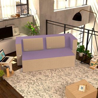 Baldiflex Divano Morbido Convertibile in Letto Matrimoniale color Lilla Praticho - Baldiflex