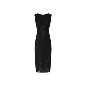 Pinko Abito tubino in pizzo - Dames - Feestkleedjes - Zwart - XL - Katoen - Kleedjes