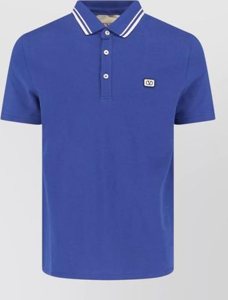 Valentino short sleeve polo collar jersey top