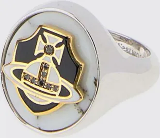 Vivienne Westwood Anello Camino in metallo con Orb smaltato