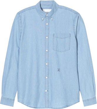 Closed Button-down overhemd - Blauw