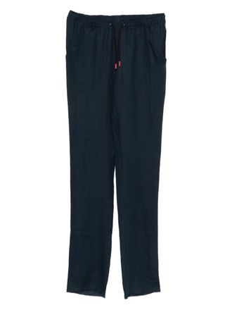Kiton drawstring-waist trousers - Blue