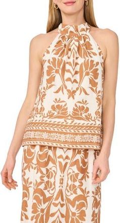 Parker Printed Halter Top in Egret at Nordstrom Rack, Size X-Small