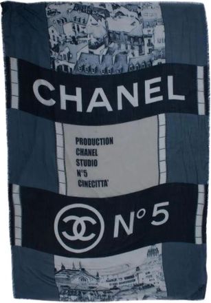 Chanel Dames, Accessoires, Blauw, Maat: ONE Size Kasjmier