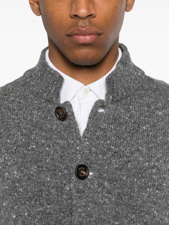 Eleventy Mens Flecked-Knit Button-Up Cardigan Aw26 M