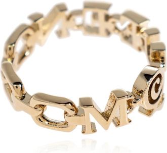 Alexander McQueen Ring met logo - Dames - Ringen - Geel - 52 MM - Accessoires