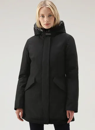Woolrich donna Arctic Parka in Ramar Cloth Nero Taglia XXL