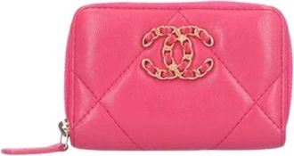 Chanel Pre-owned Vintage Portemonnee - Dames - Vintage Accessoires - Roze - ONE Size - Leer - Vintage