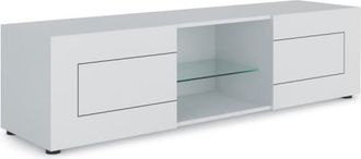 Itamoby Mueble para tv 2 puertas y hueco 150x40x40 cm efecto madeira blanco
