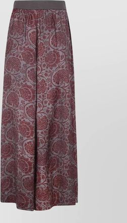 Uma Wang pansy floral high rise wide leg trousers