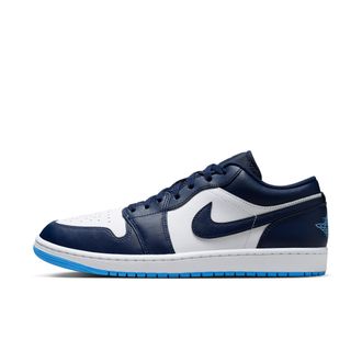 Nike Jordan Mens Air Jordan 1 Low Shoes in Blue | 553558-404