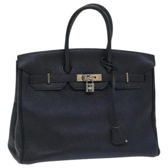 Herm&egrave;s Pre-owned Birkin 35 Handtas - Dames - Pre-owned - Zwart - Maat: ONE Size Leer