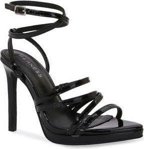 Berness Herlinsa Ankle Strappy Stiletto Sandal in Black at Nordstrom Rack, Size 8.5