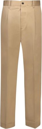 Dell'Oglio Sandy Rechte Broek - Heren - Straight fit broeken - Beige - W33 - Katoen - Broeken