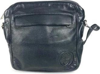 Gucci Pre-owned Cross Body Bags, female, Black, Size: ONE SIZE Pre-owned Leather gucci-bags