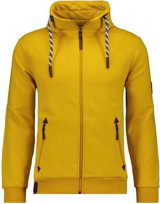 Ragman Sweatjacke RAGMAN, Herren, Gr. 5XL6062, gelb (mais, 552), 65% Baumwolle 35% Polyester, regular fit, Sweatjacken Sweatjacke