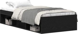 vidaXL Estructura de cama sin colchón roble negro 90x190 cm Vidaxl