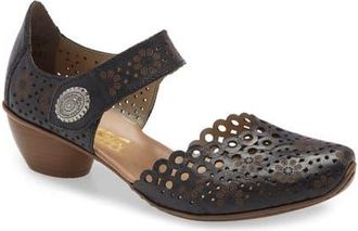 Rieker Mirjam dOrsay Pump in Black Leather at Nordstrom, Size 5.5-6Us