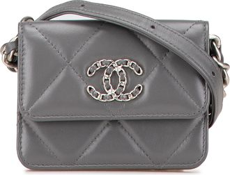 Chanel Chanel 19 Mini Flap Portemonnee Aan Ketting