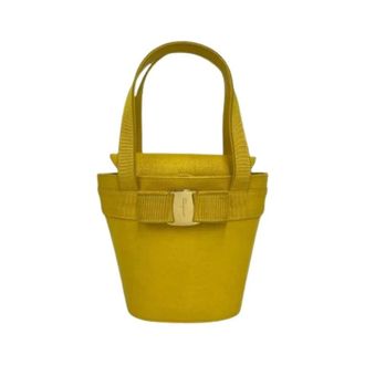 Ferragamo Pre-owned Bucket Bags, female, Yellow, Size: ONE SIZE Pre-owned Bucket Bag