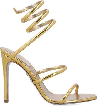 Rene Caovilla Cleo Metallic Nappa Stiletto Sandals