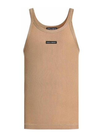 Dolce & Gabbana Cotton tank top with label
