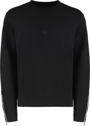 Givenchy Black Crew Neck Logo Sweater