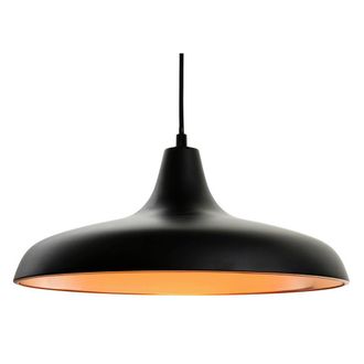 Netlighting Curtis 1 Light Dome Ceiling Pendant Black E27
