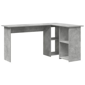 Berkfield Home Concrete Grey Computer Desk Concrete grey Particle board