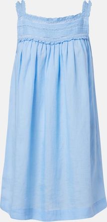 D&ocirc;en D&ocirc;en Bea lace-trimmed ramie minidress