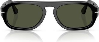 Persol 54mm Pilot Sunglasses in Black/green at Nordstrom