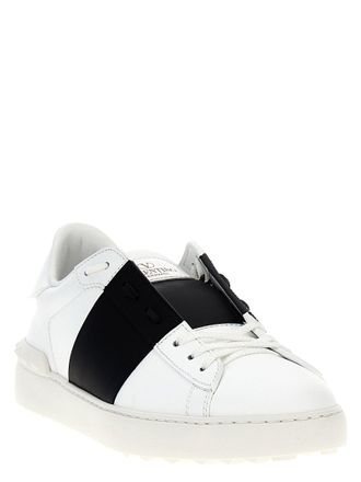 Valentino Garavani Contrast Band Leather Sneaker - White