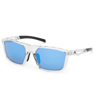 adidas SP0111 Mirror Cat: 3 Sonnenbrille - Unisex | blau/wei&szlig;
