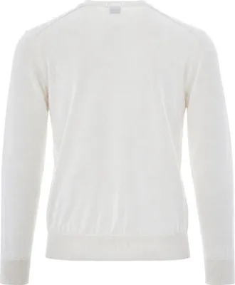 HUGO BOSS Virgin Wool Sweater - White