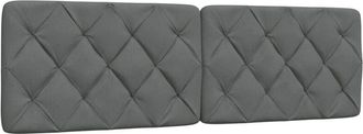 vidaXL Cabecero De Cama Acolchado Tela Gris Oscuro 160 Cm Vidaxl