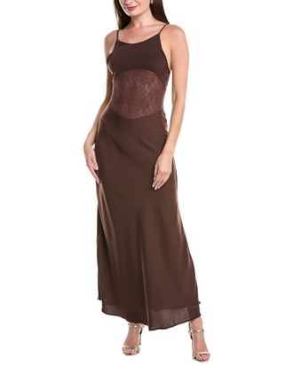 WeWoreWhat Weworewhat Lace Slip Midi Dress