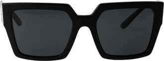Dolce & Gabbana Oversized Square Zonnebril - unisex - Zonnebrillen - Zwart - 53 MM - Accessoires