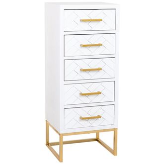 Wanderlust Deco Sinfonier de 4 cajones madera y metal 42x36,5x105