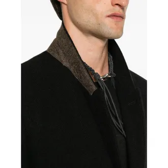 Rick Owens Virgin Wool Felted Coat - Black