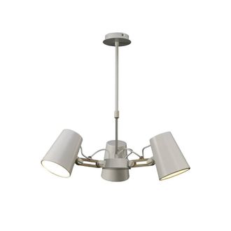 Netlighting Looker Ceiling Pendant 3 Light E27 Matt White Beech