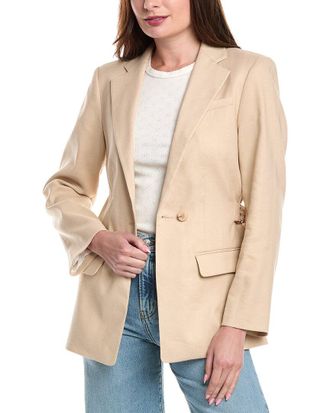 Maje Linen-Blend Blazer